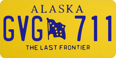 AK license plate GVG711