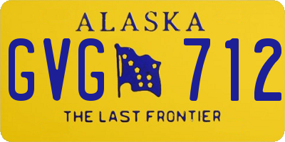 AK license plate GVG712