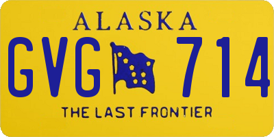 AK license plate GVG714