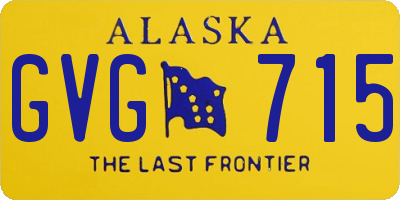 AK license plate GVG715