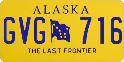 AK license plate GVG716