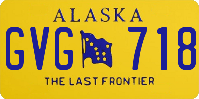 AK license plate GVG718