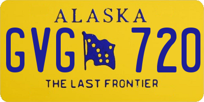 AK license plate GVG720