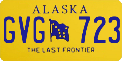 AK license plate GVG723