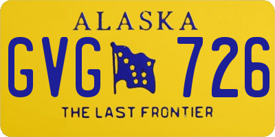 AK license plate GVG726