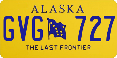 AK license plate GVG727