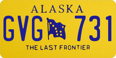 AK license plate GVG731