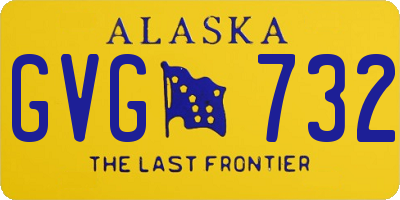 AK license plate GVG732