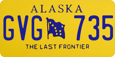 AK license plate GVG735