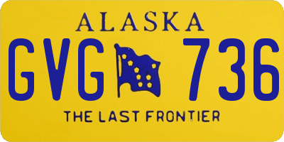 AK license plate GVG736