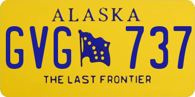 AK license plate GVG737