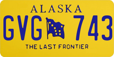 AK license plate GVG743