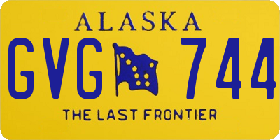 AK license plate GVG744