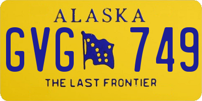 AK license plate GVG749