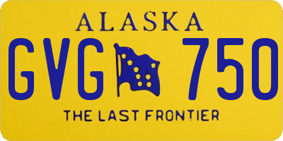 AK license plate GVG750