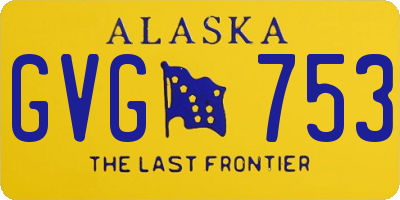 AK license plate GVG753