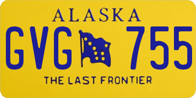 AK license plate GVG755