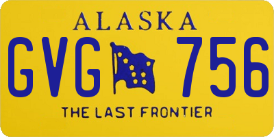 AK license plate GVG756