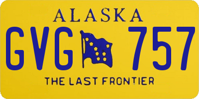 AK license plate GVG757