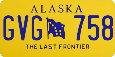 AK license plate GVG758