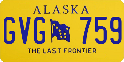 AK license plate GVG759