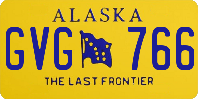 AK license plate GVG766