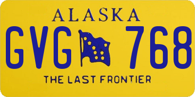 AK license plate GVG768