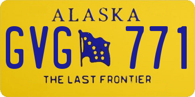 AK license plate GVG771