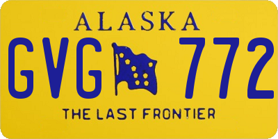 AK license plate GVG772