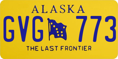 AK license plate GVG773