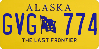 AK license plate GVG774