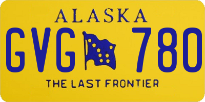 AK license plate GVG780