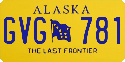 AK license plate GVG781