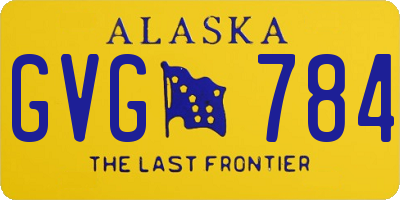 AK license plate GVG784