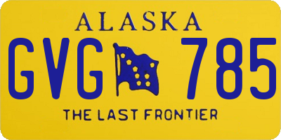 AK license plate GVG785