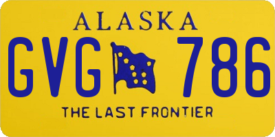 AK license plate GVG786