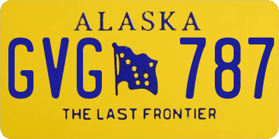 AK license plate GVG787