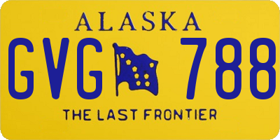 AK license plate GVG788