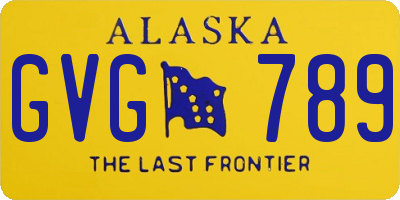 AK license plate GVG789