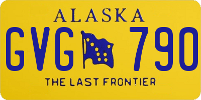 AK license plate GVG790