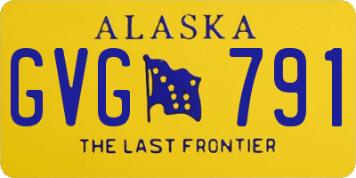 AK license plate GVG791