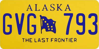 AK license plate GVG793