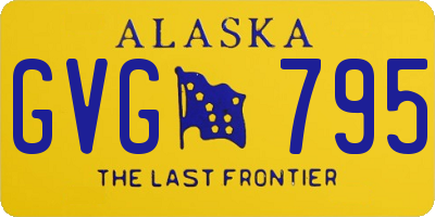 AK license plate GVG795