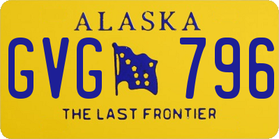 AK license plate GVG796