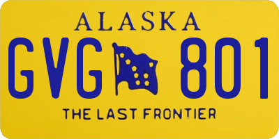 AK license plate GVG801