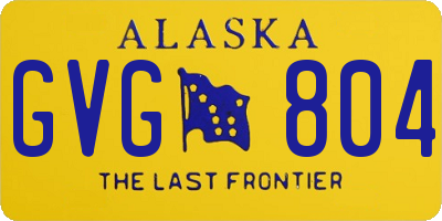 AK license plate GVG804