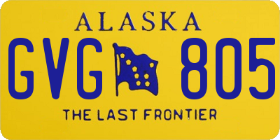 AK license plate GVG805