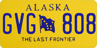 AK license plate GVG808