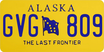 AK license plate GVG809