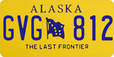 AK license plate GVG812